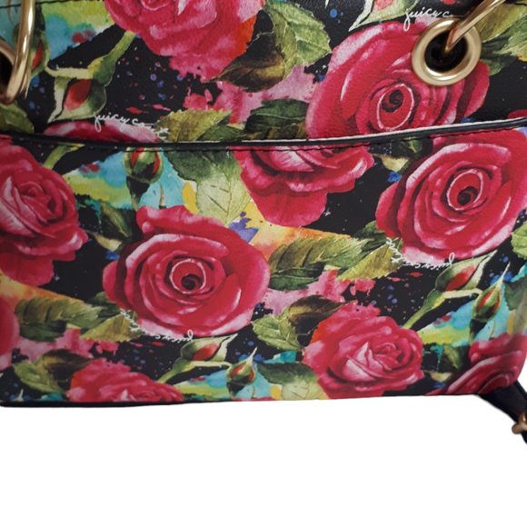 Juicy Couture Crossbody Handbag Floral With Gold Hardware - Picture 12 of 12